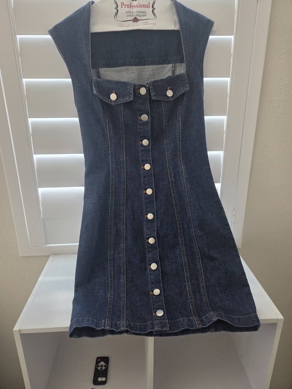 Amanda Uprichard Dark Blue Denim Button-Front Dress